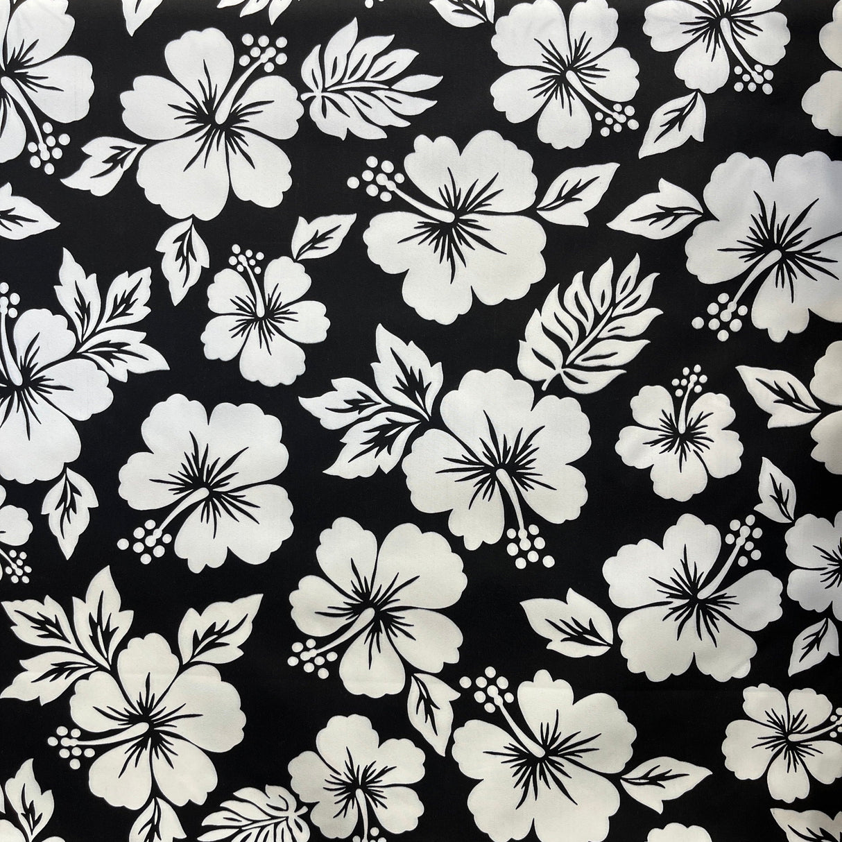 Polyester Hibiscus Flower Fabric