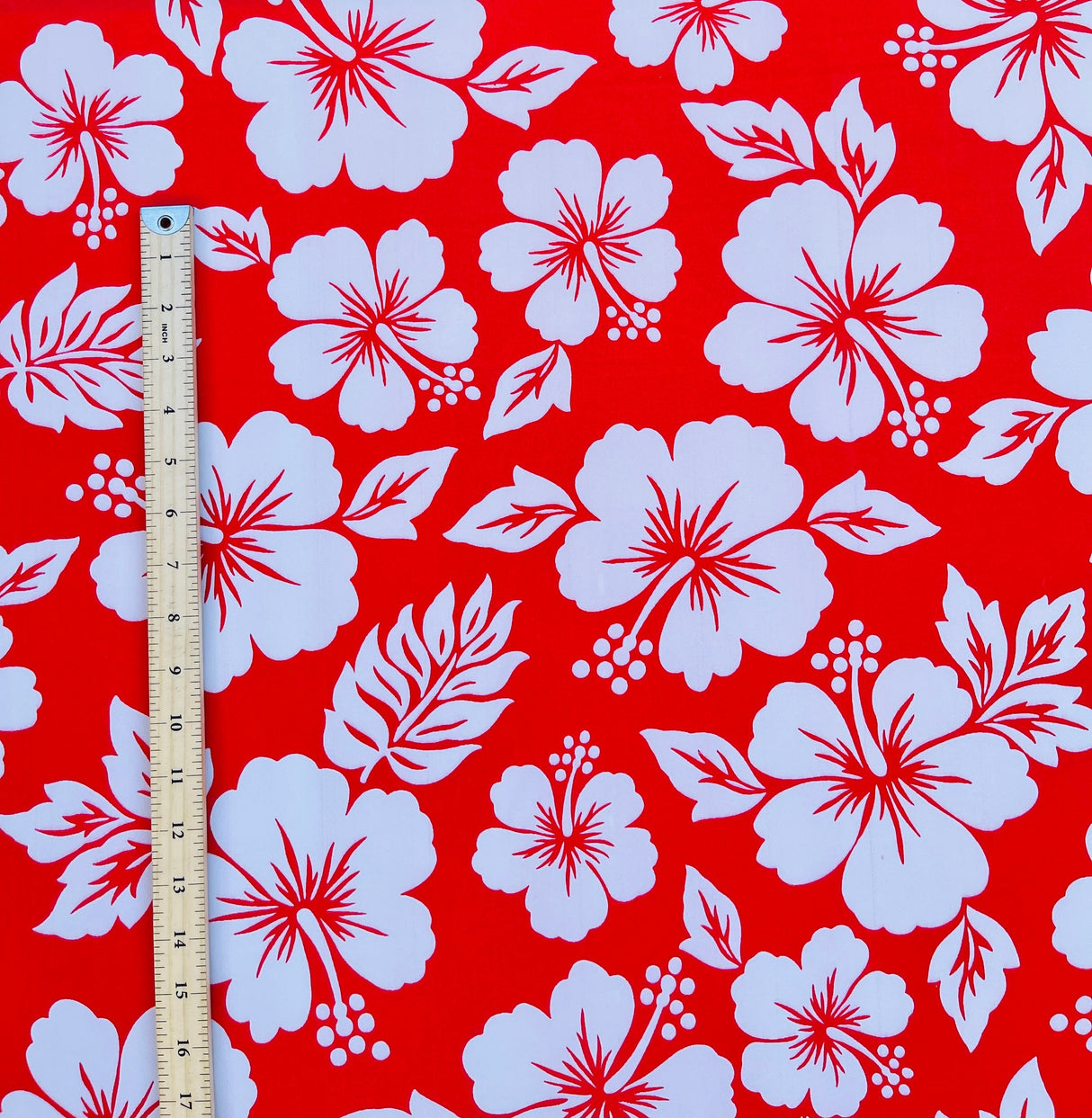Polyester Hibiscus Flower Fabric