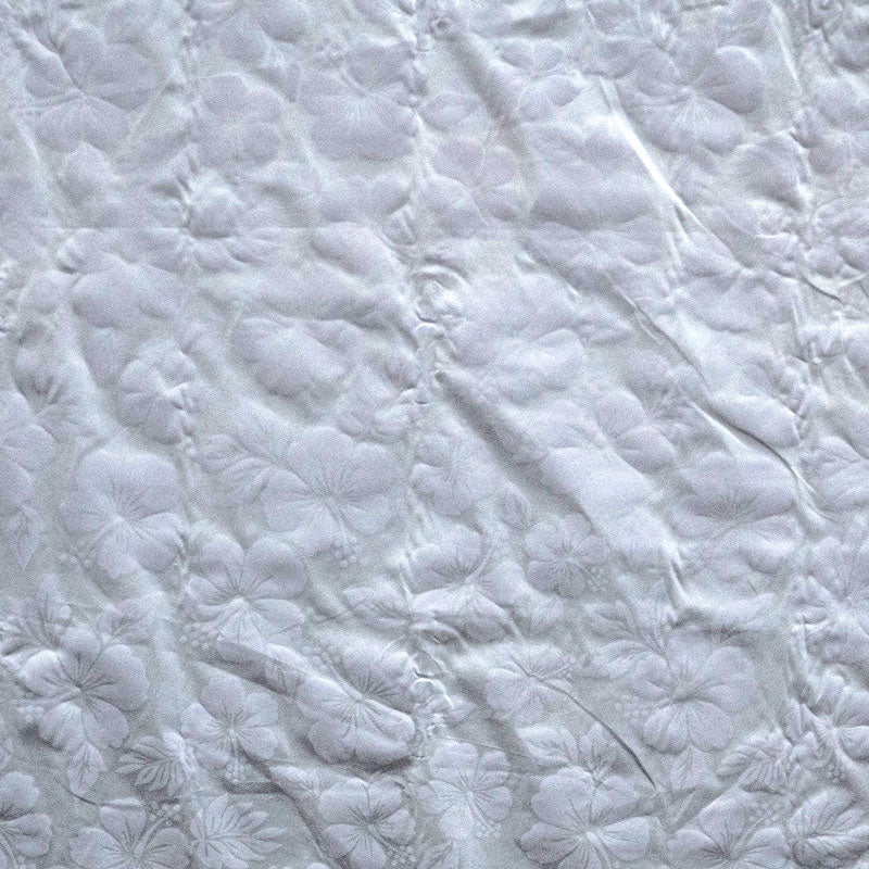 Hibiscus Plumeria Monstera Leaf Polyester Fabric - Tropical Floral Leaf Print, 60" Width (1 Yard)