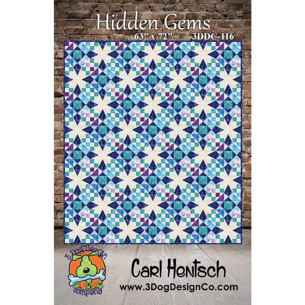Quilt Pattern Hidden Gems 69in x 78in
