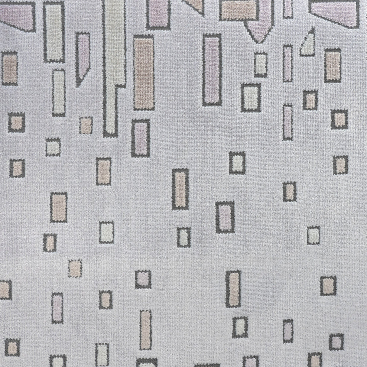 Geometric Cut Velvet Upholstery Fabric - High Society