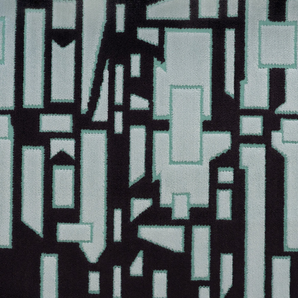Geometric Cut Velvet Upholstery Fabric - High Society