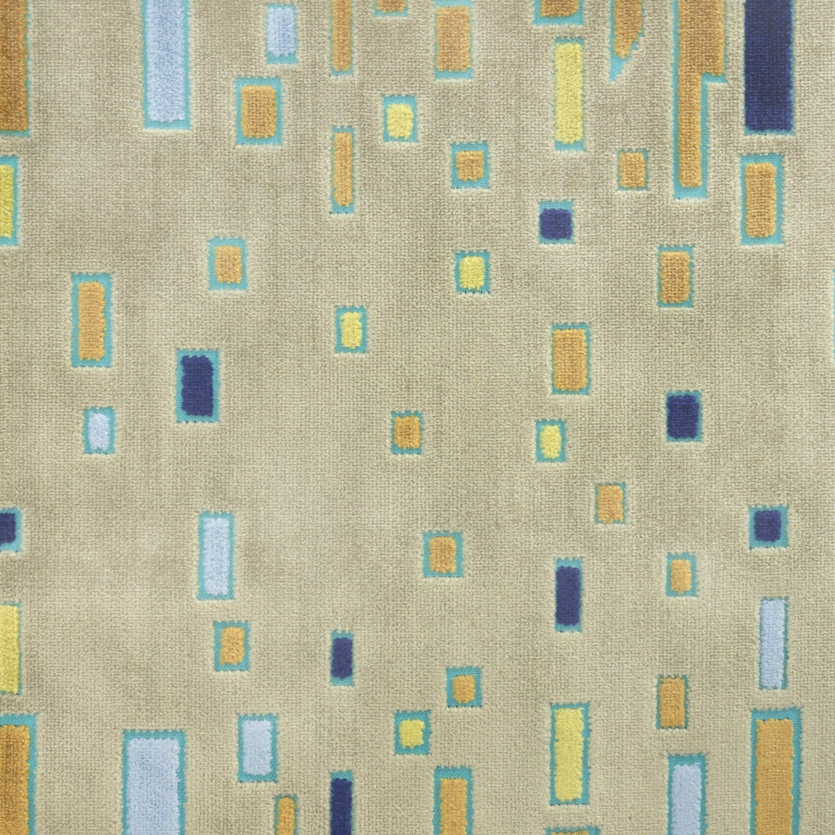 Geometric Cut Velvet Upholstery Fabric - High Society