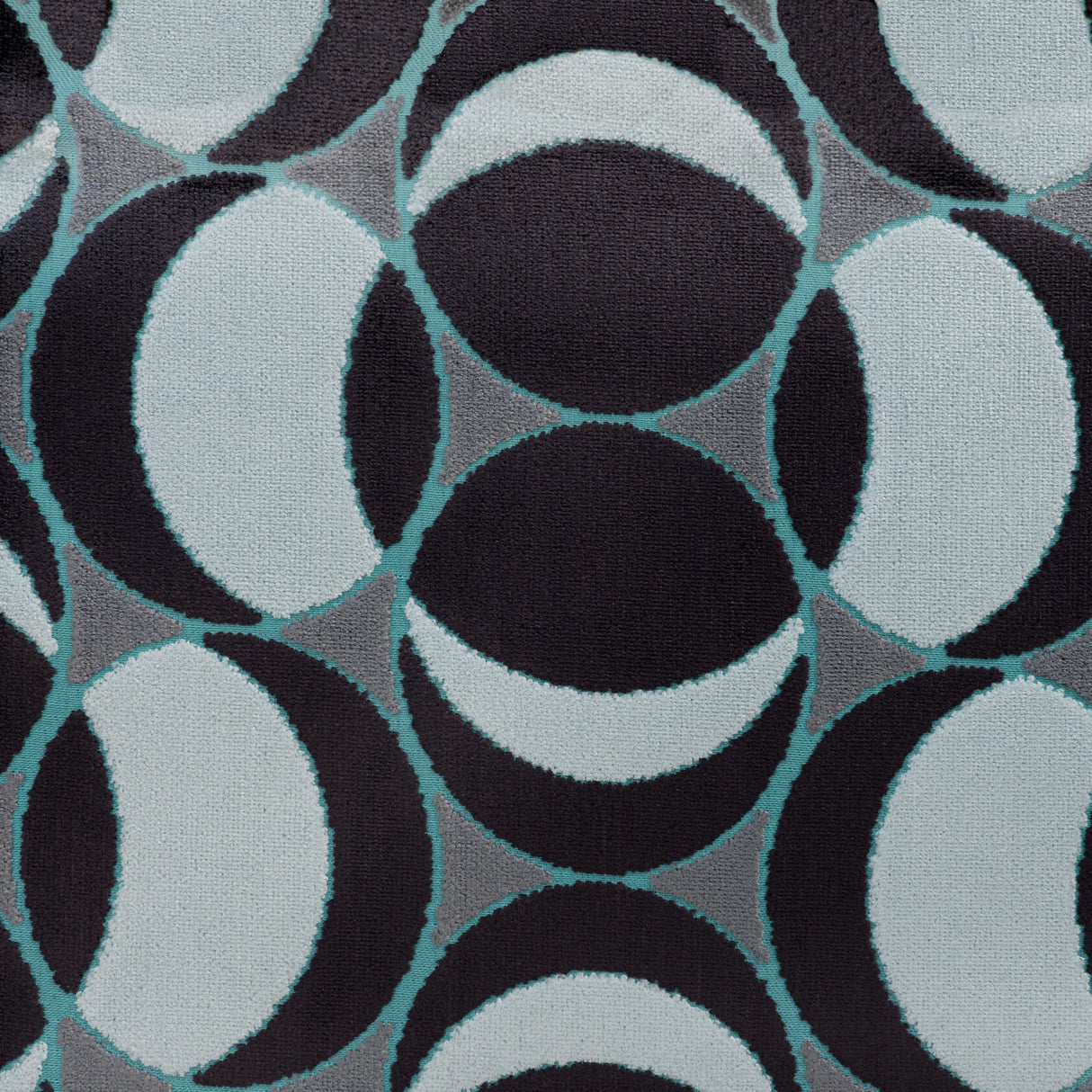 Geometric Cut Velvet Upholstery Fabric by the Yard