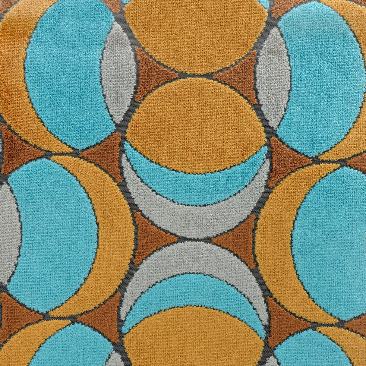 Geometric Cut Velvet Upholstery Fabric by the Yard