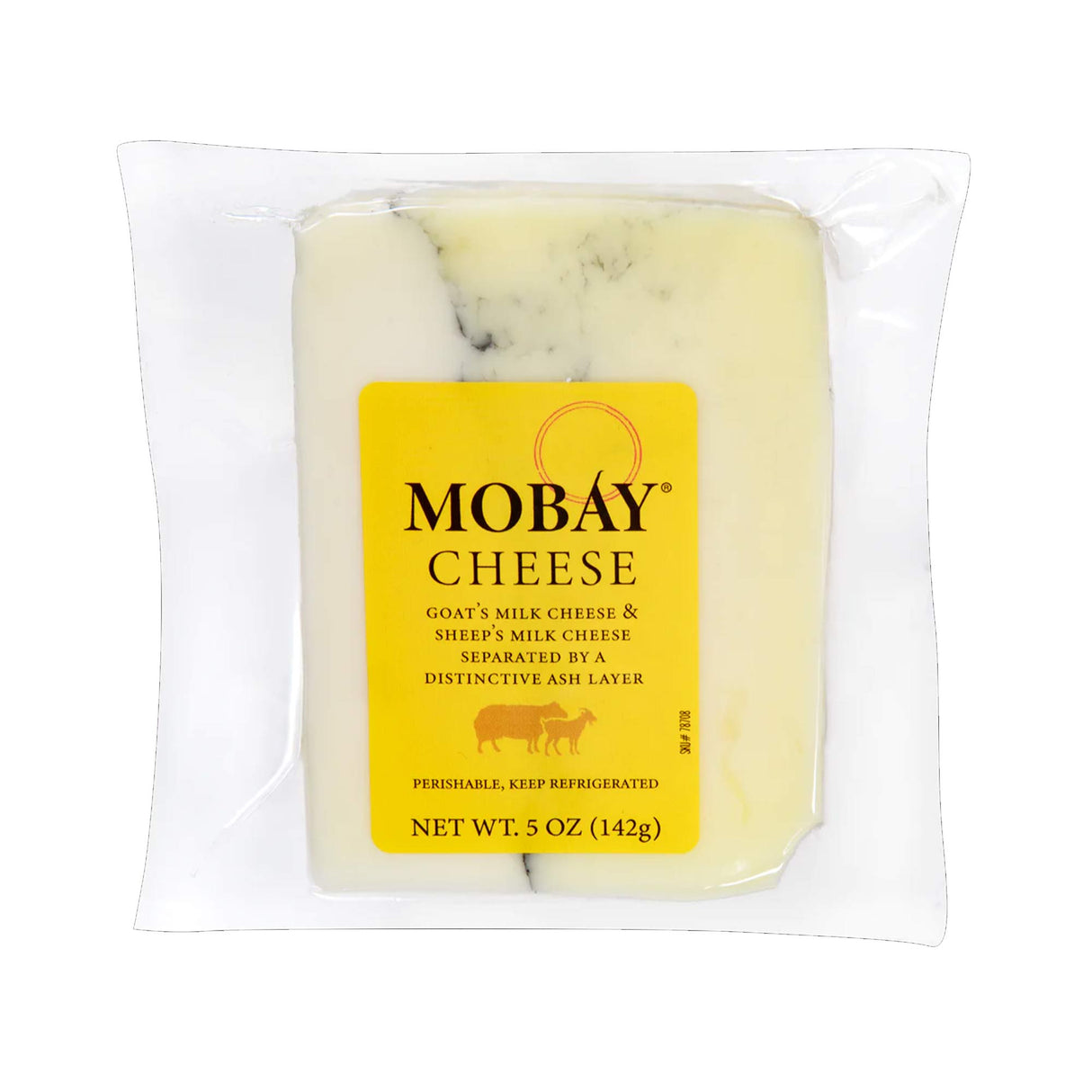 Mobay® Goat & Sheep Milk Layered Cheese – Artisan Wisconsin Cheese with Grapevine Ash