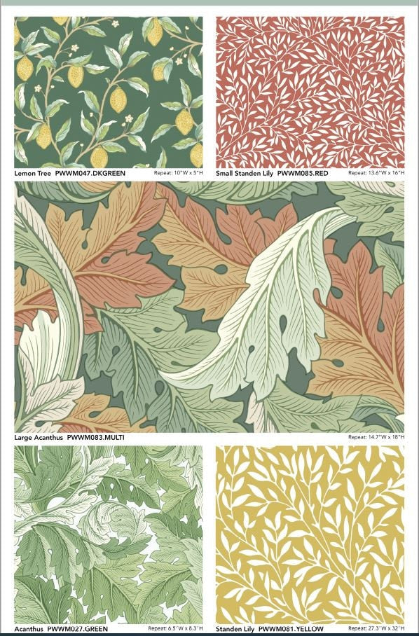 Quilting Cotton Honeysuckle White Leicester Collection William Morris
