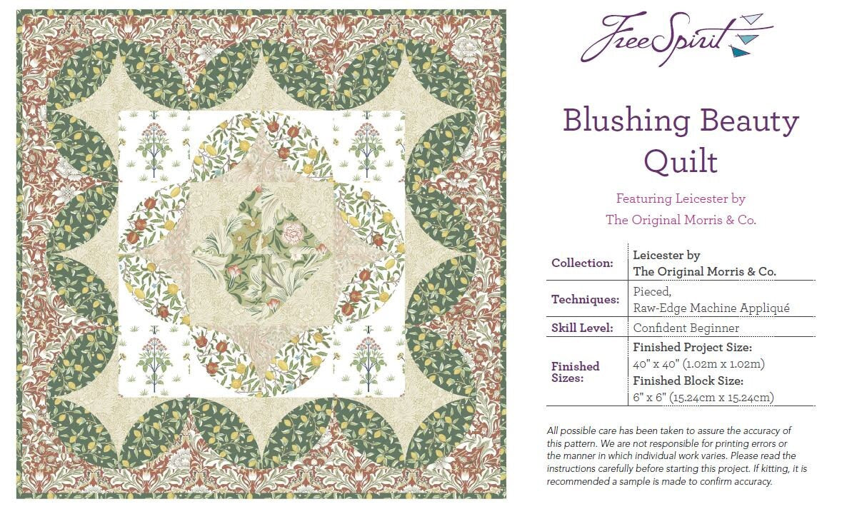 Quilting Cotton Honeysuckle White Leicester Collection William Morris