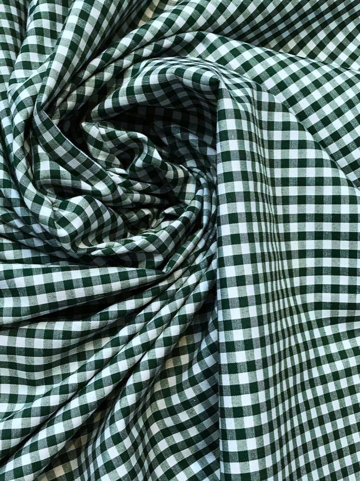 Gingham 1/4" Checkered Poly Cotton Fabric - Checkered Pattern, 57/58" Width (1 Yard)