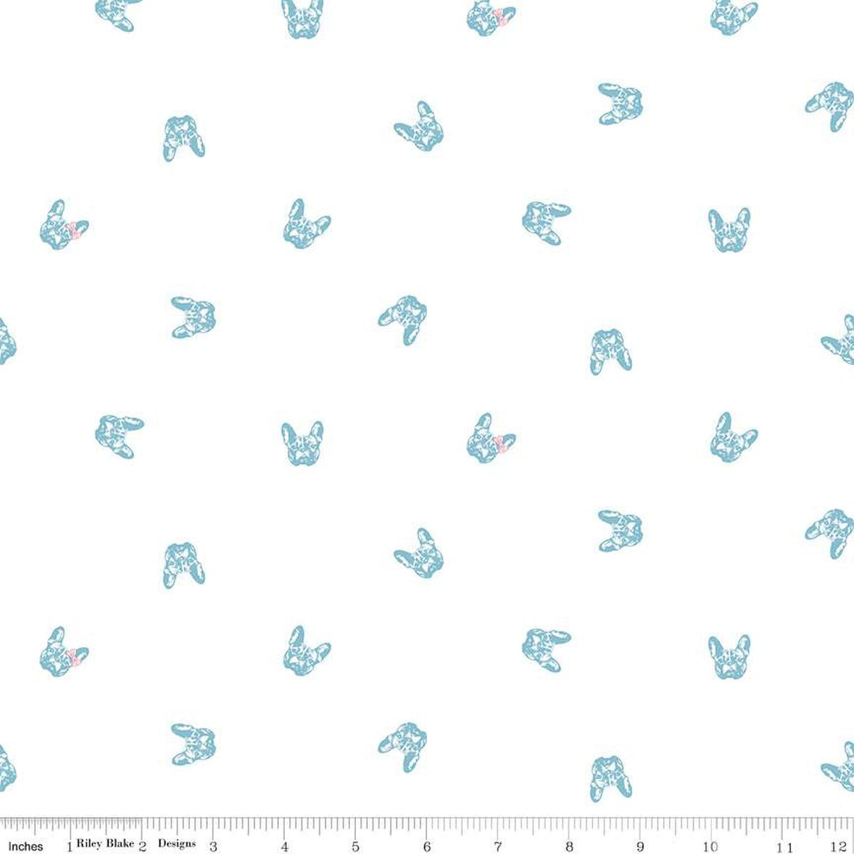 Cotton Frenchie Friends Print Fabric 43/44"