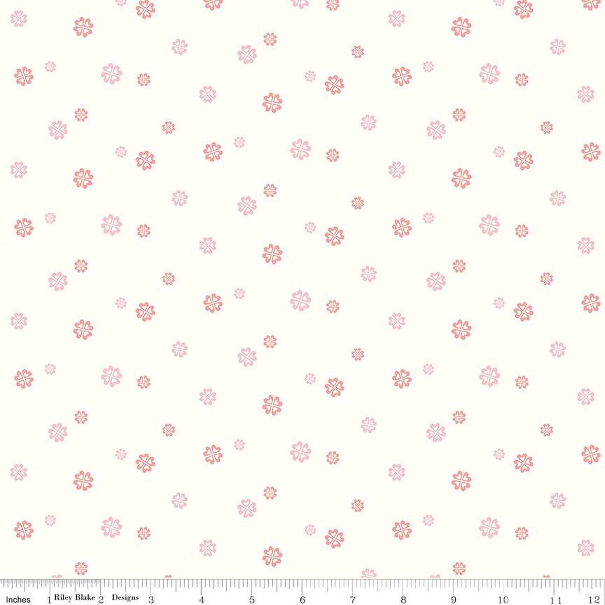 Cotton Print Hush Hush 5 Love & Friendship Fabric 43/44" Blossoms with Heart Petals