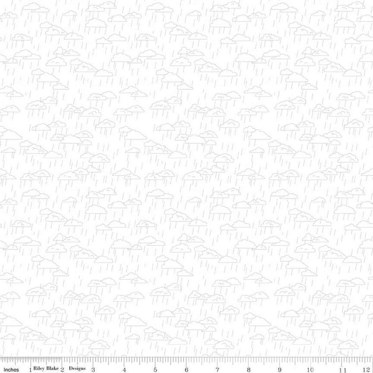 Cotton Clouds Print Fabric 43/44" Hush Hush 5