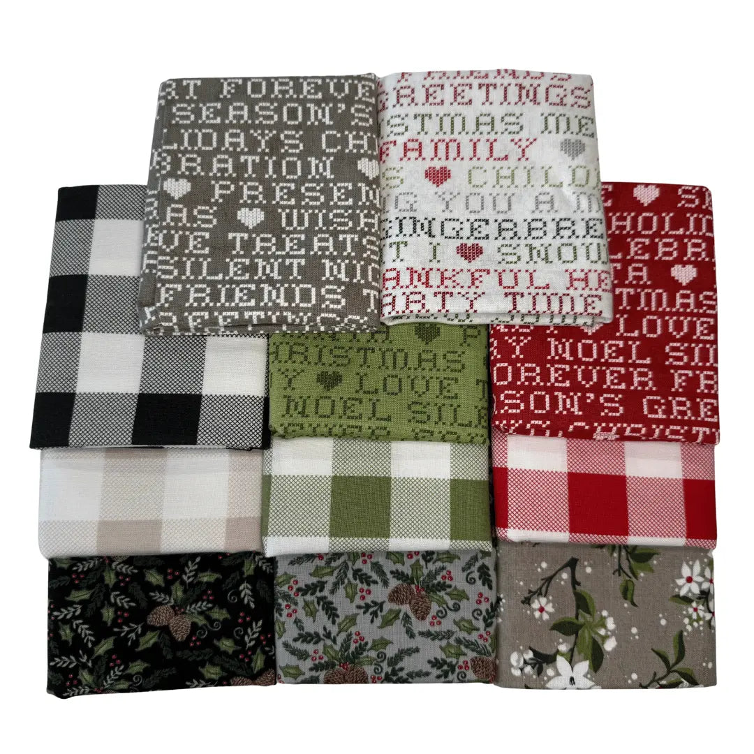 Cotton Fat Quarter Bundle Hustle & Bustle Set of 11