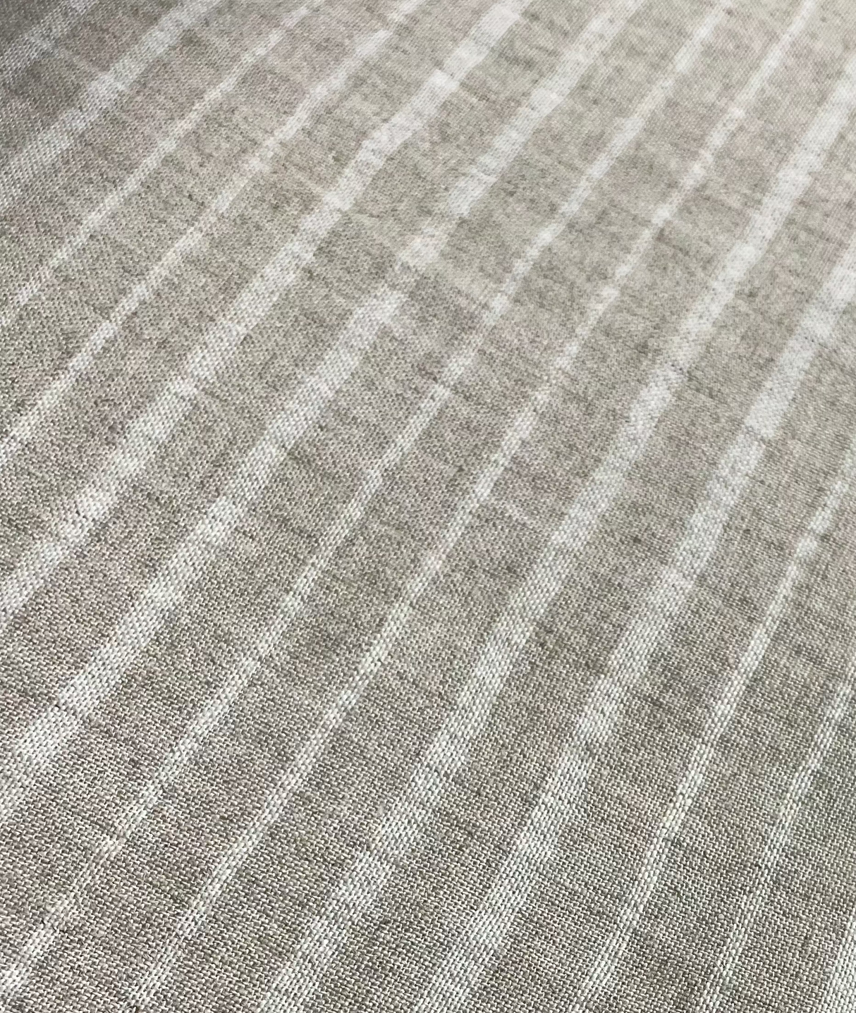 1 Yard Washed Linen Two Tone Uneven Stripe Sewing Crafts Fabric 60" Width
