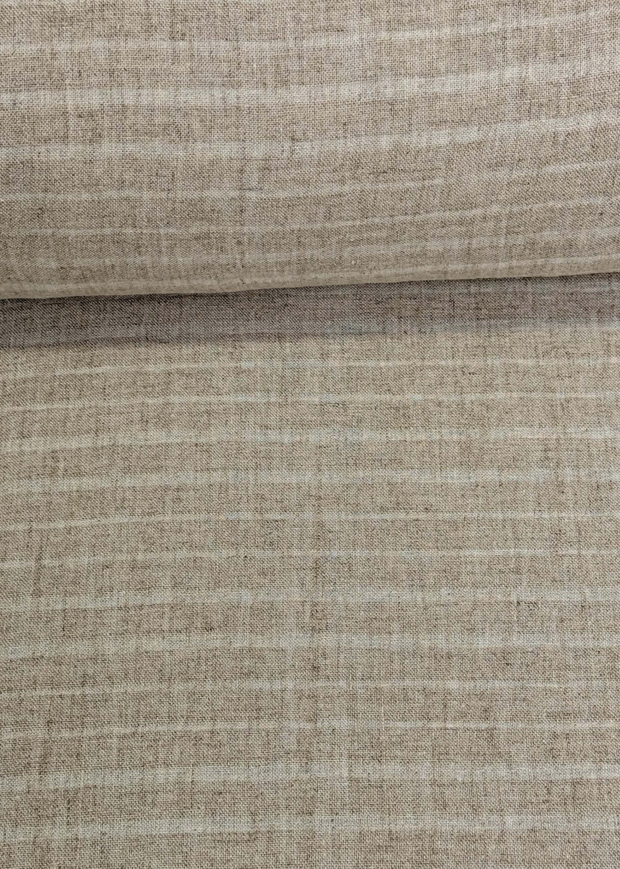 Linen Yarn-Dyed Stripe Fabric