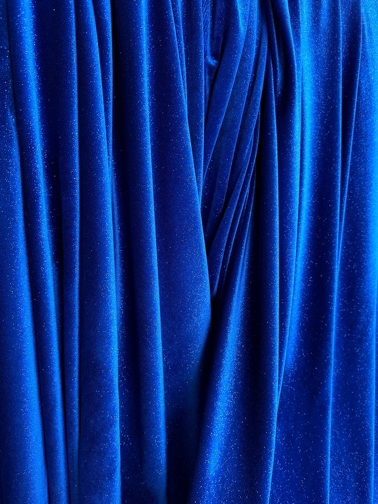 Shimmery Stretch Velvet Royal Blue