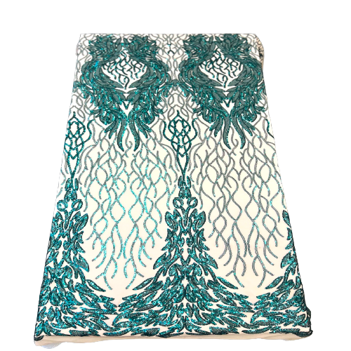 Stretch Sequins Fabric Lioness Mesh Backed