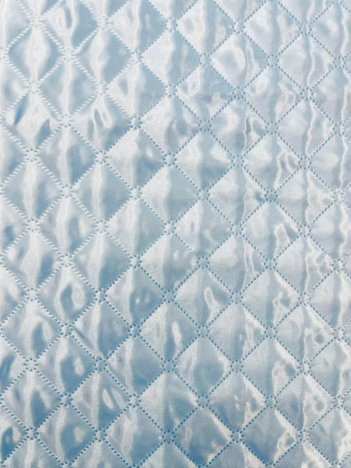 Quilted Satin Fabric - Diamond Pattern, 58" Width, 16 Oz Per Yard (1 Yard)