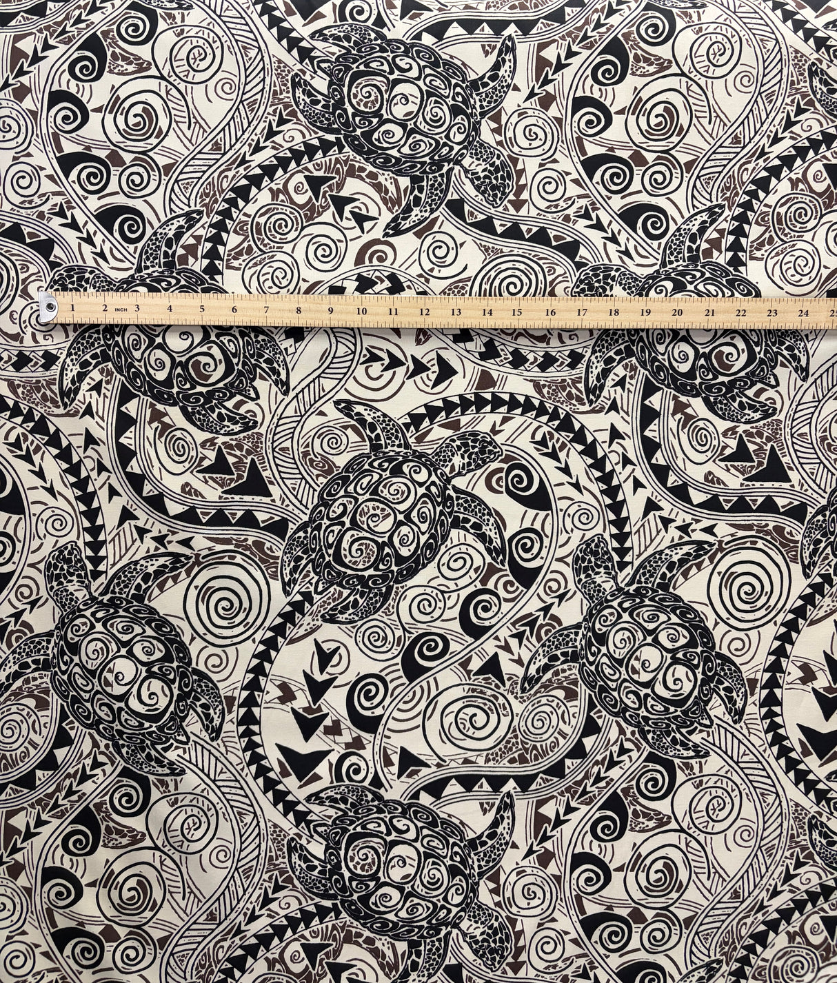 Cotton Tiki Turtle Print Fabric