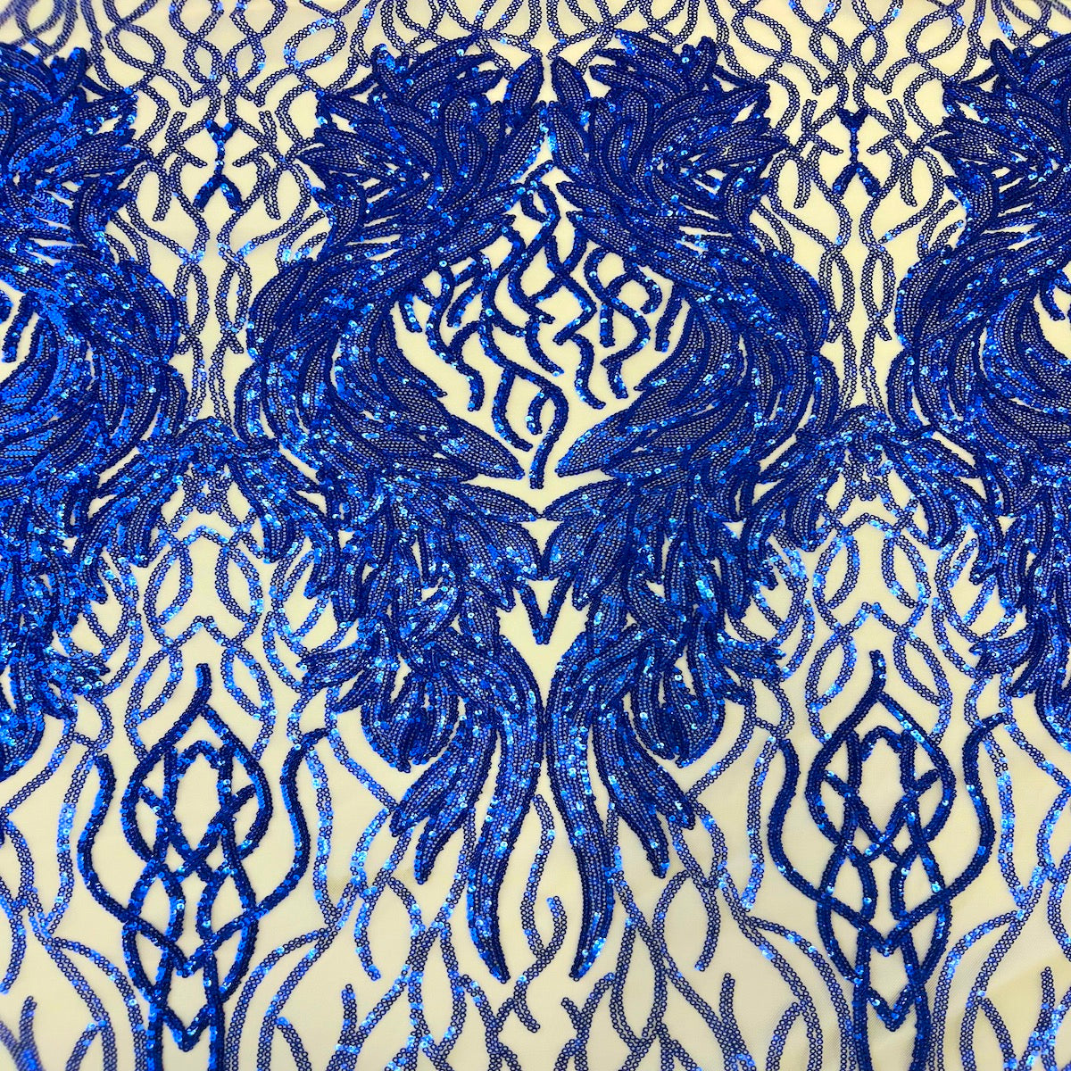 Stretch Sequins Fabric Lioness Mesh Backed