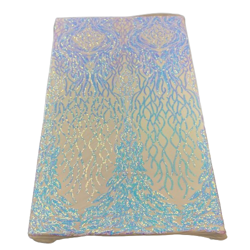 Stretch Sequins Fabric Lioness Mesh Backed