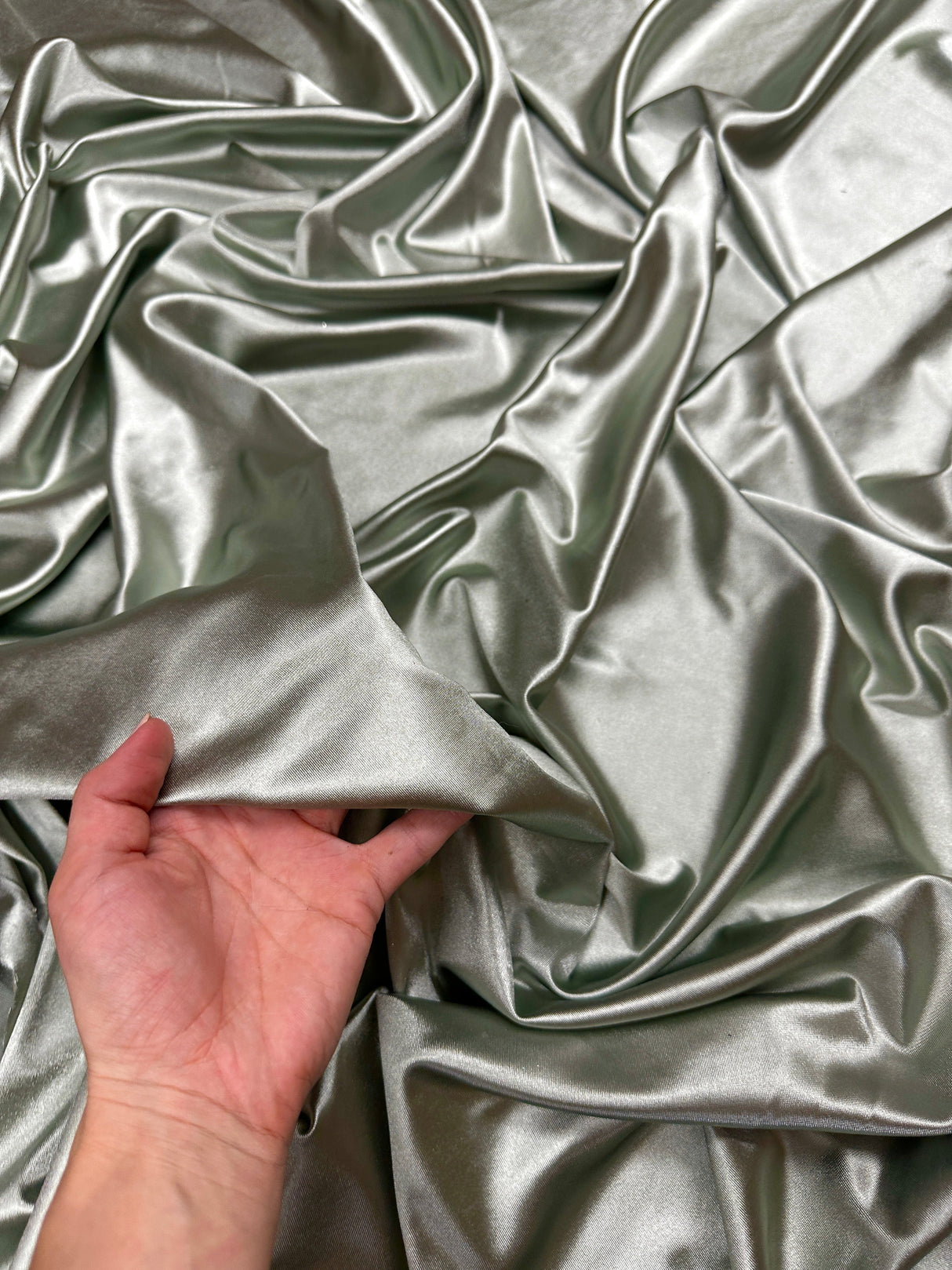 Shiny Nylon Spandex Sage Green