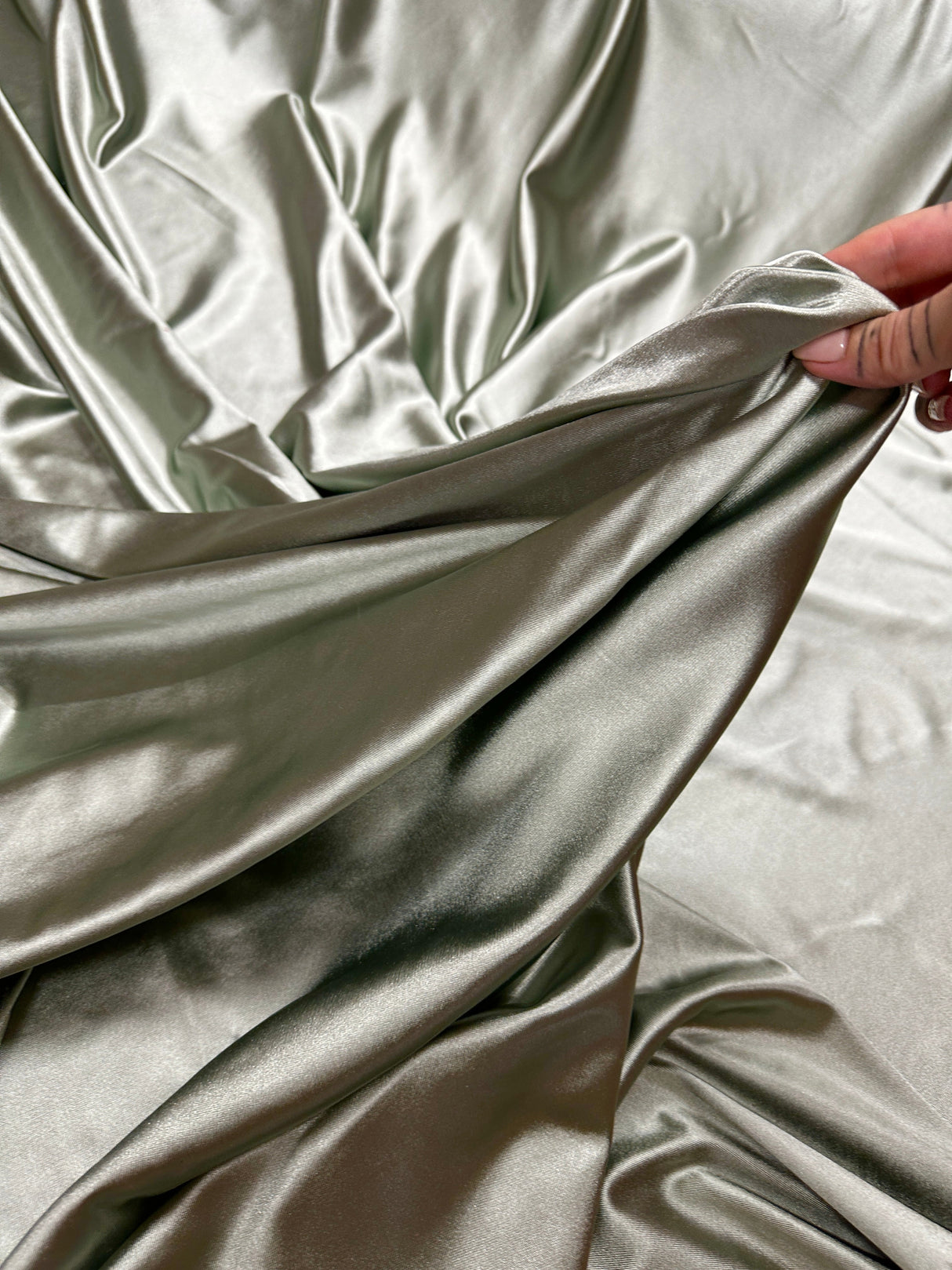 Shiny Nylon Spandex Sage Green