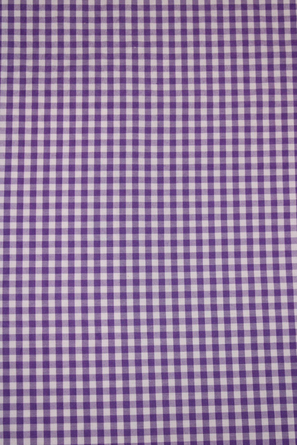 1/8 Purple Gingham Checkered Poly Cotton Fabric - Purple Gingham Checkered, 58/59" Width (1 Yard)