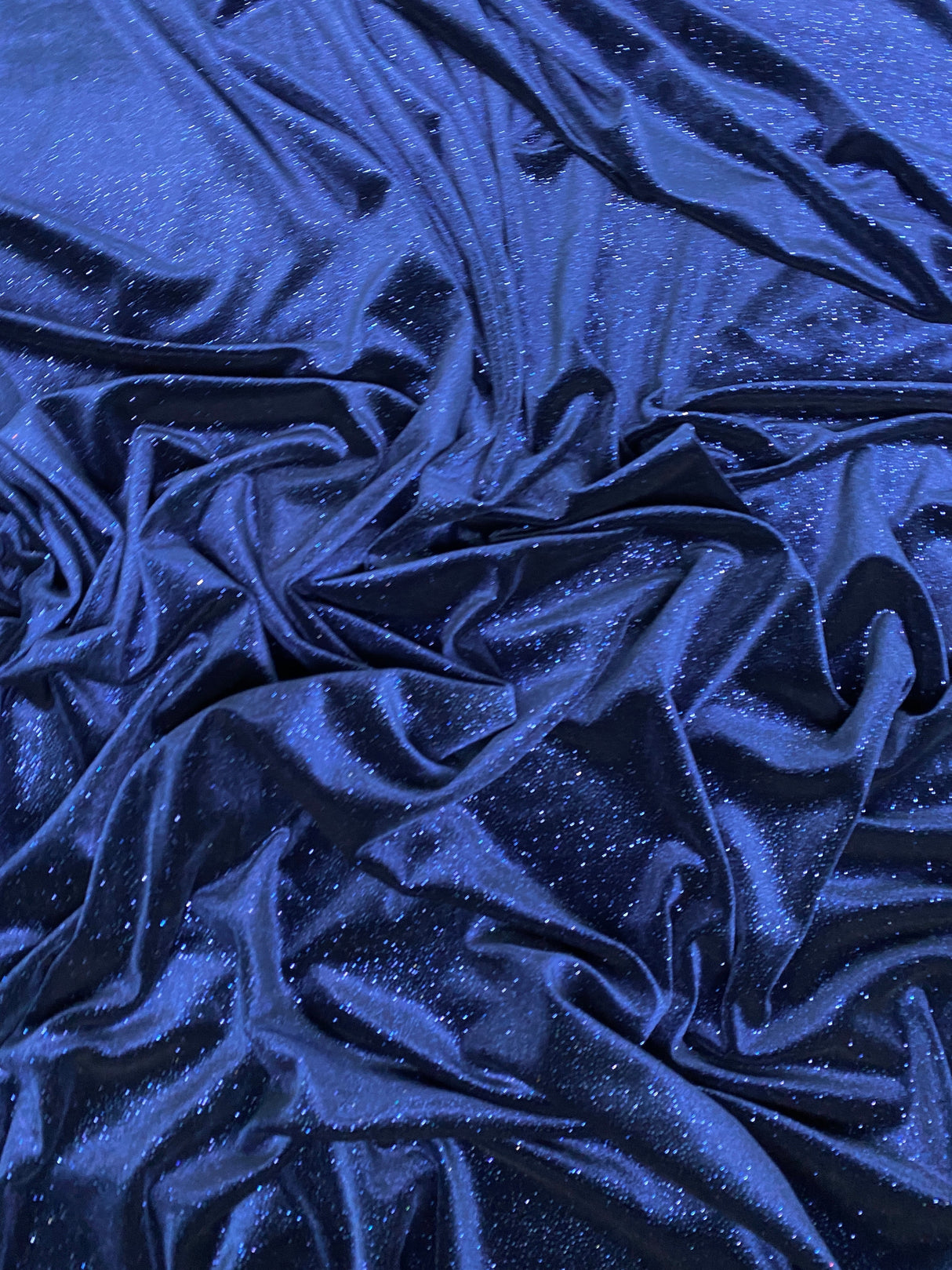 Shimmery Stretch Velvet Navy Blue