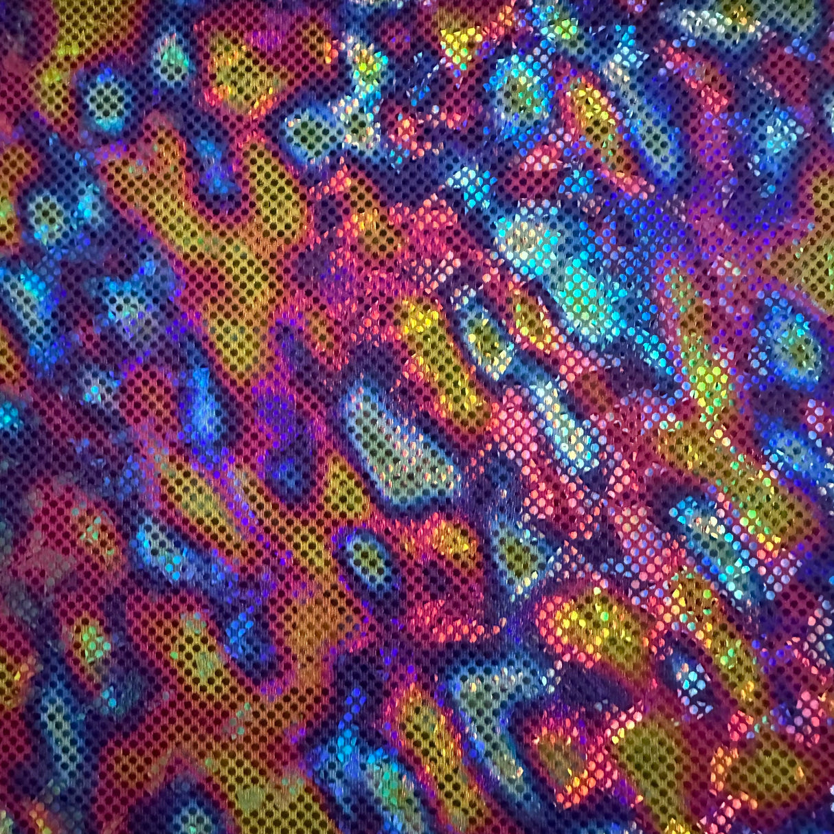 Holographic Lava 4-Way Stretch Spandex Fabric