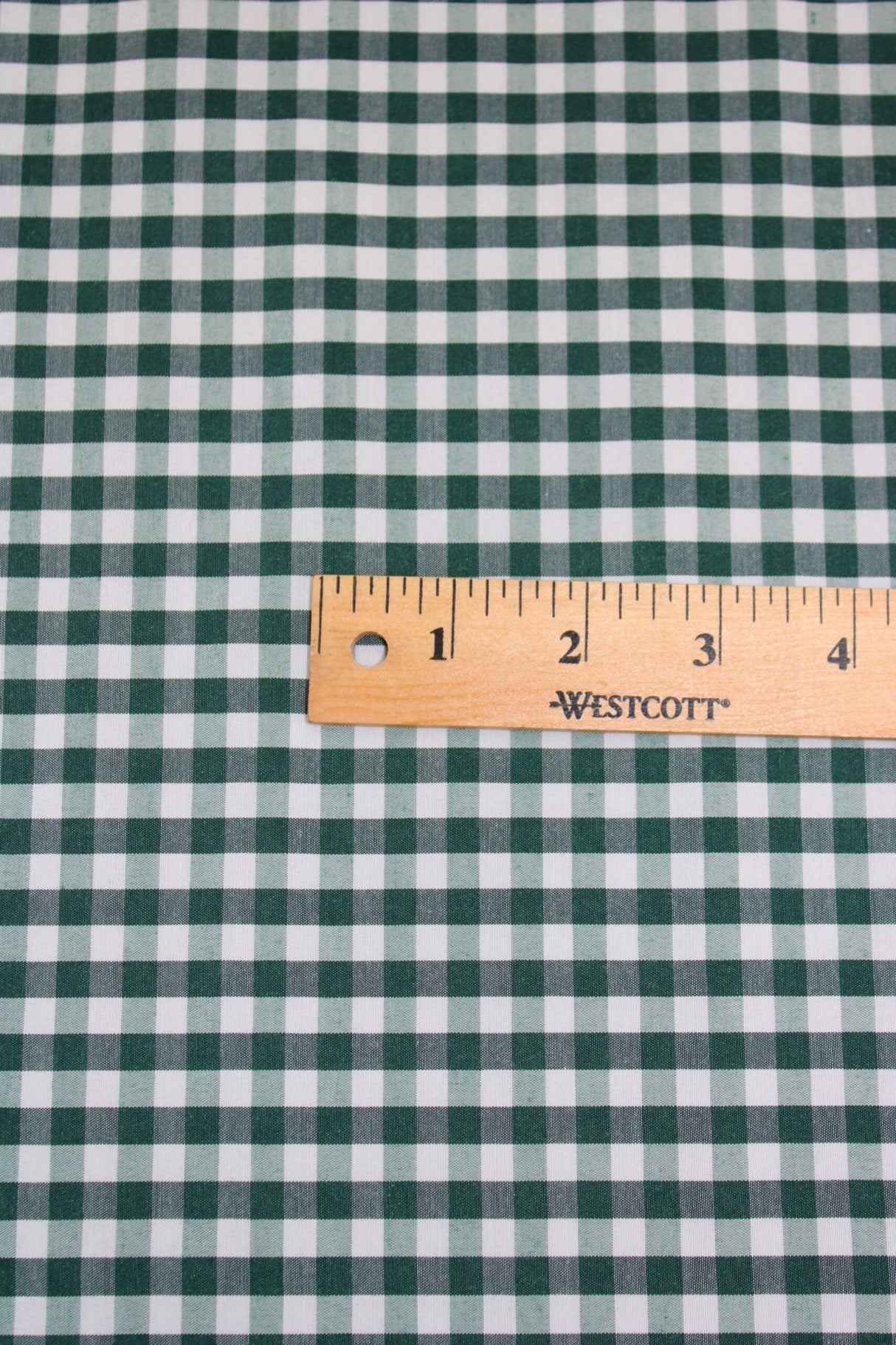 1/8 Hunter Green Gingham Checkered Poly Cotton Fabric - Hunter Green Gingham Checkered, 58/59" Width (1 Yard)