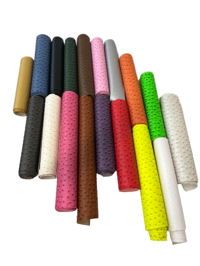 Saratoga Ostrich Faux Leather Vinyl Fabric 54" Wide, PU Coated, Upholstery & Auto Interior Use