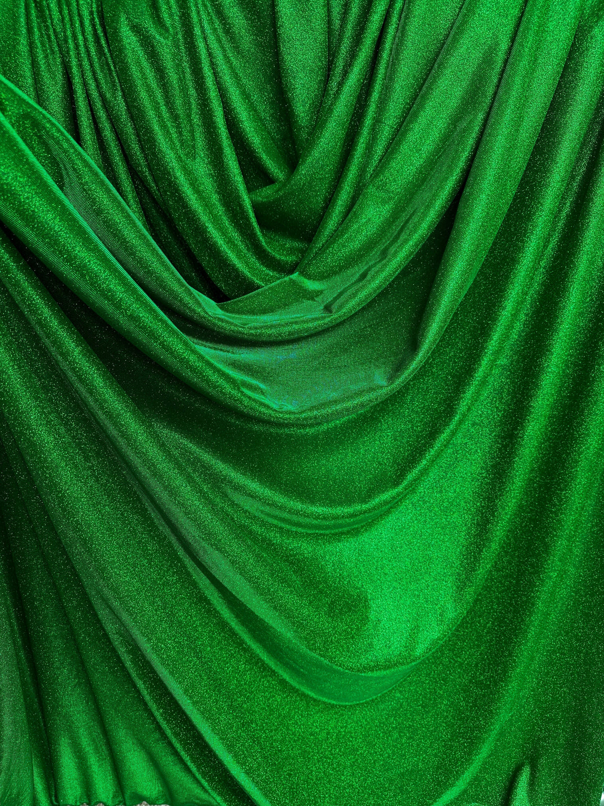 Green Stretch Metallic Lurex
