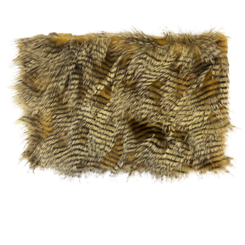 Porcupine Feather Faux Fur Fabric - 50 Percent Acrylic 50 Percent Polyester, Brown, 60" Width, 2" Pile Length (1 Yard)