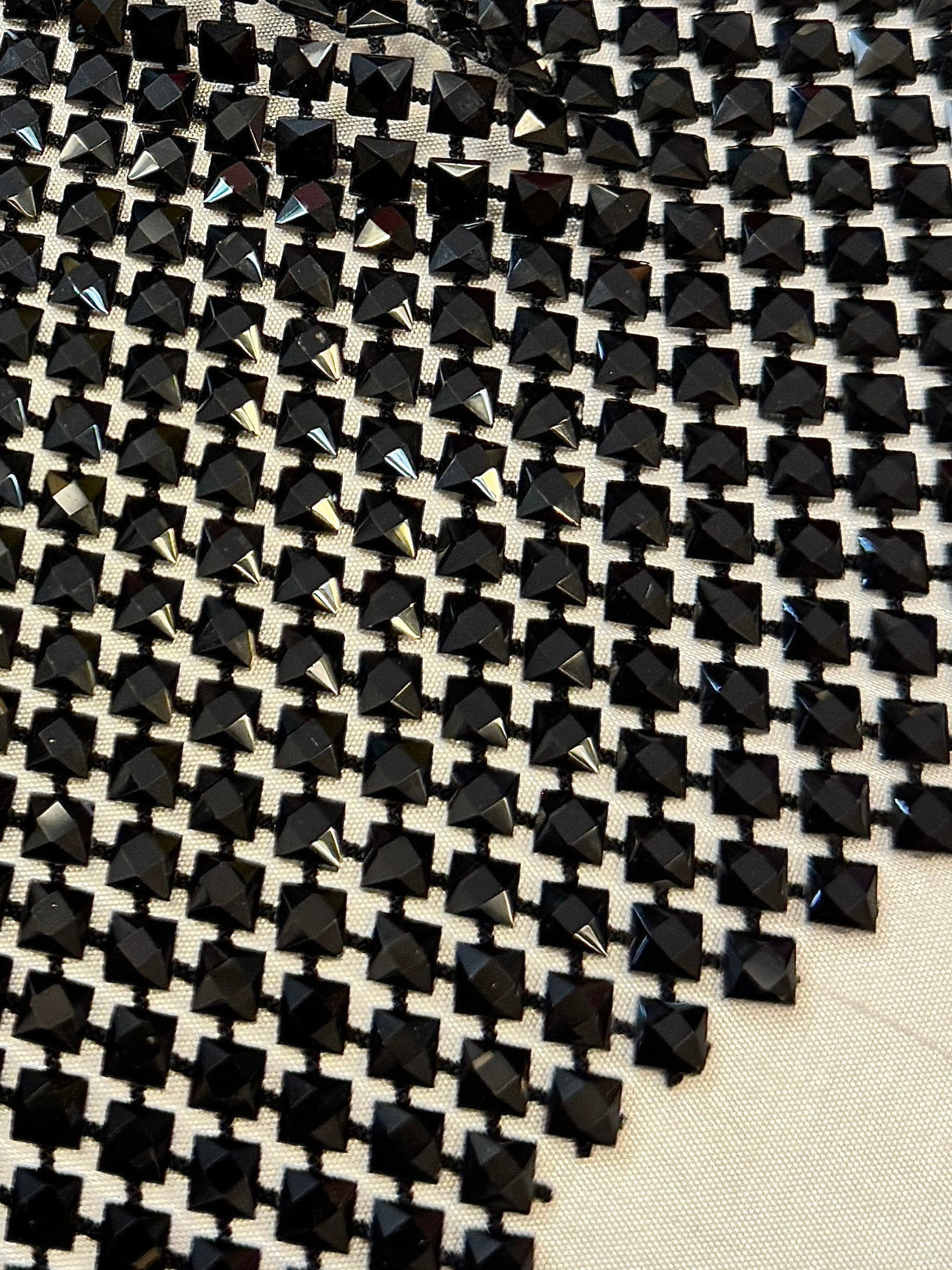 Black Luxury Rhinestone Mesh