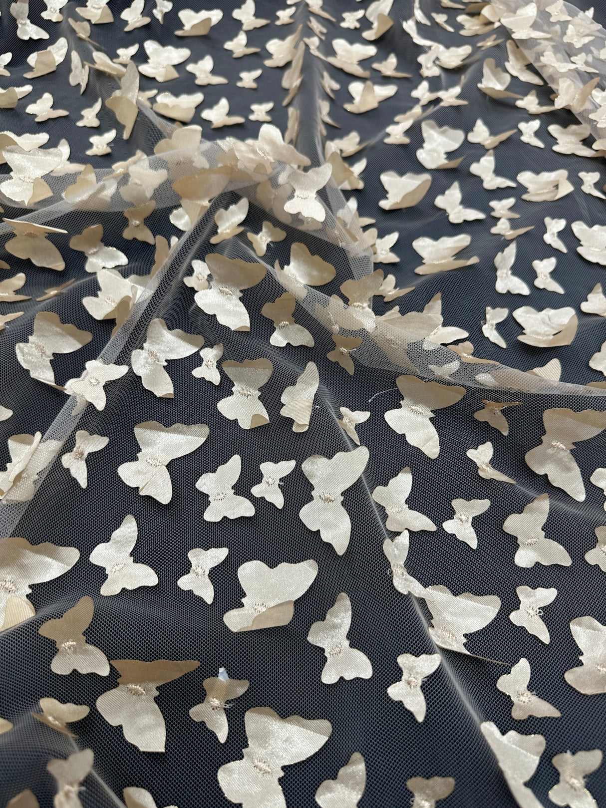 3D Butterfly Lace Gold Champagne