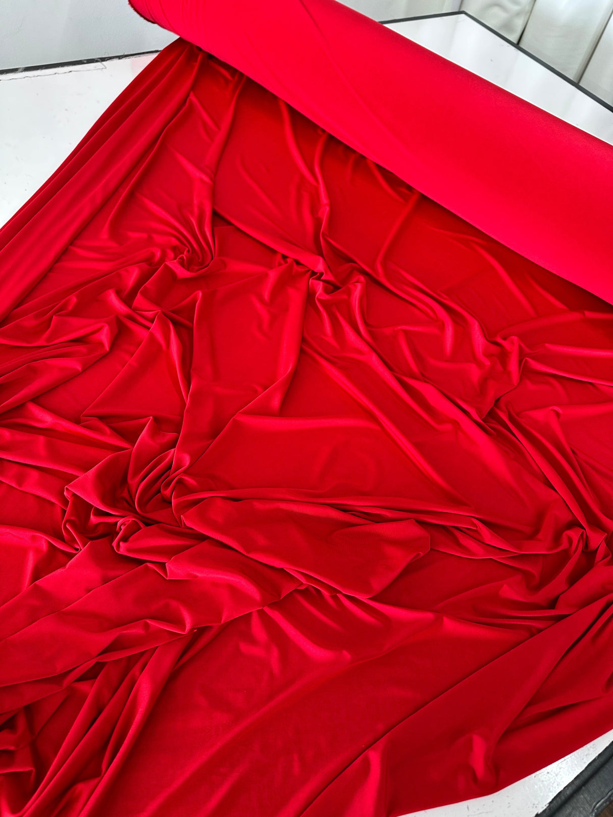 Red Double Brushed DTY Jersey