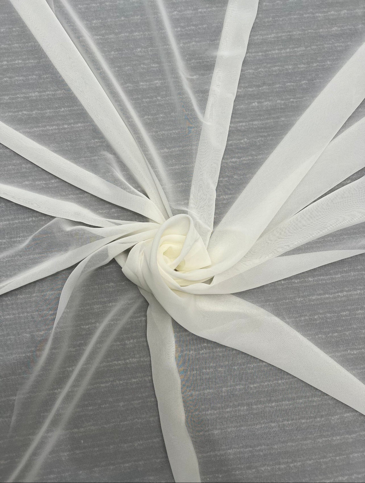 Ivory Shimmer Chiffon