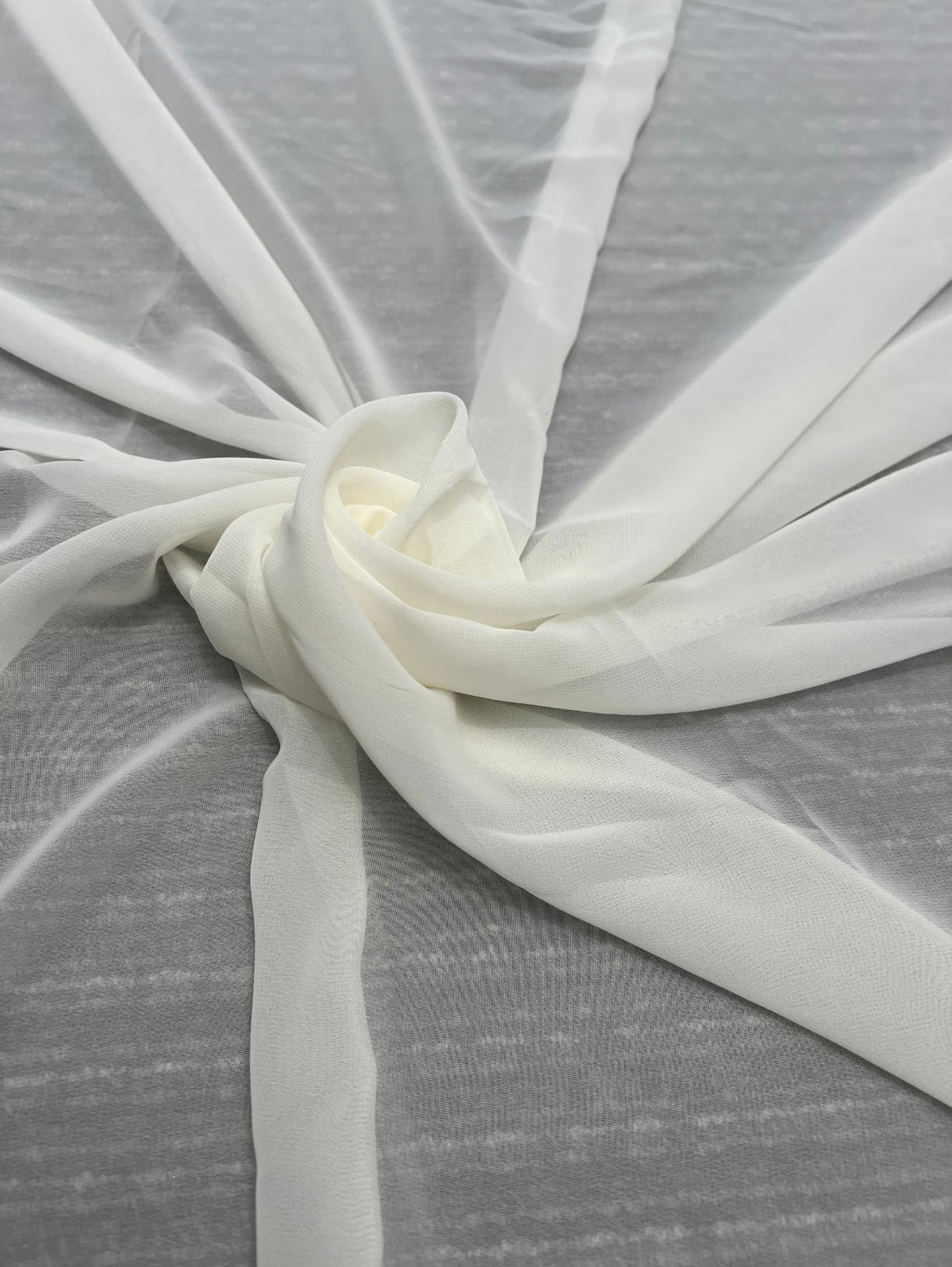 Ivory Shimmer Chiffon