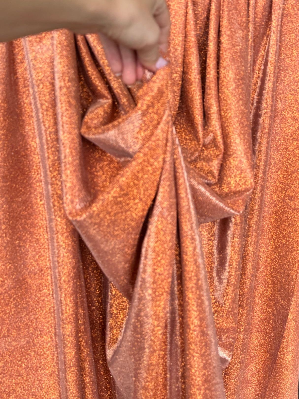 Stretch Metallic Lurex Rust