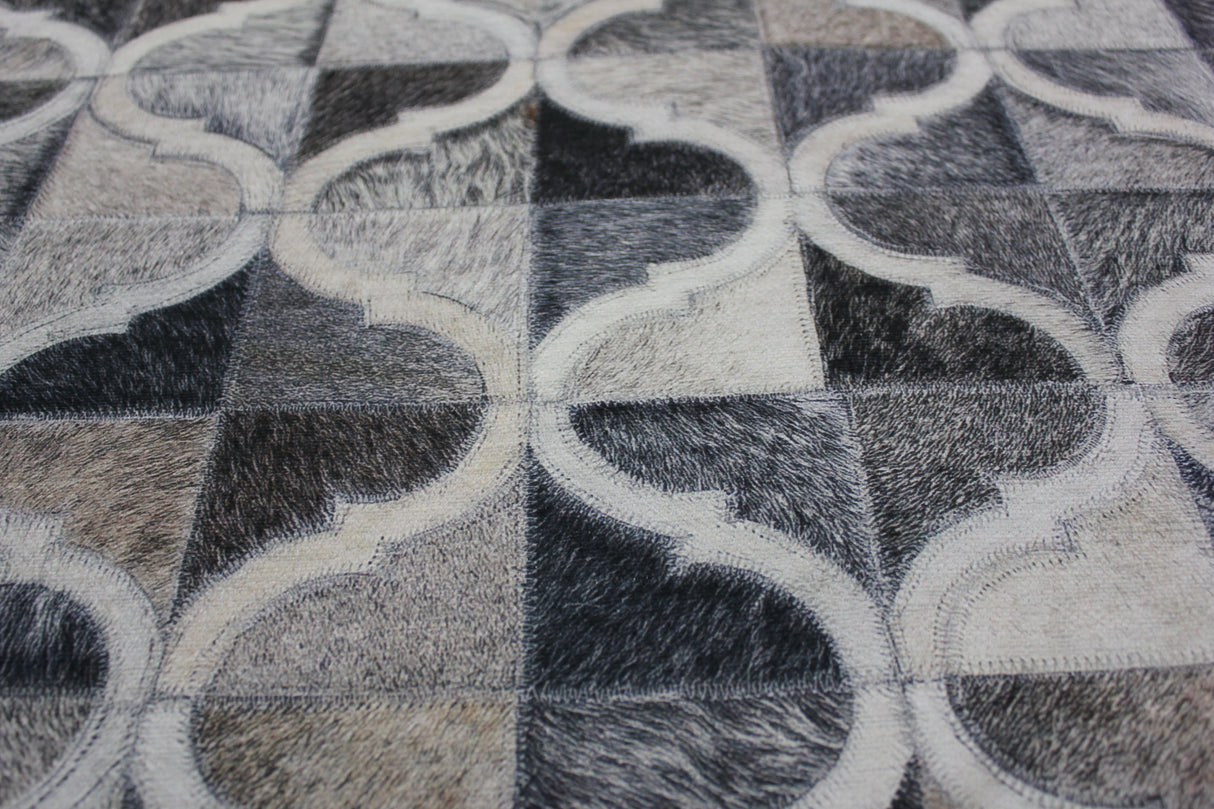 Joy Collection Polyester Printed Rug - Geometric Patch Work, Contemporary Earth Tones (5' X 7')