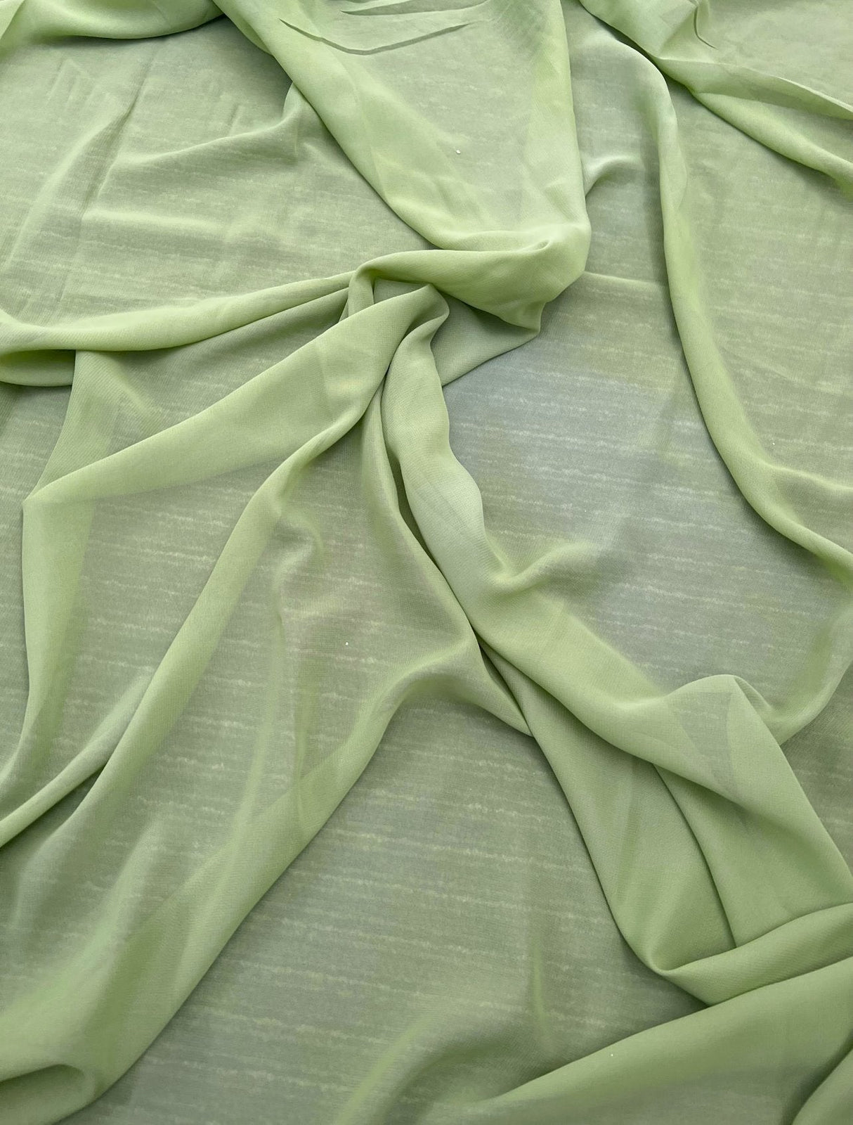 Sheer Sage Green Chiffon