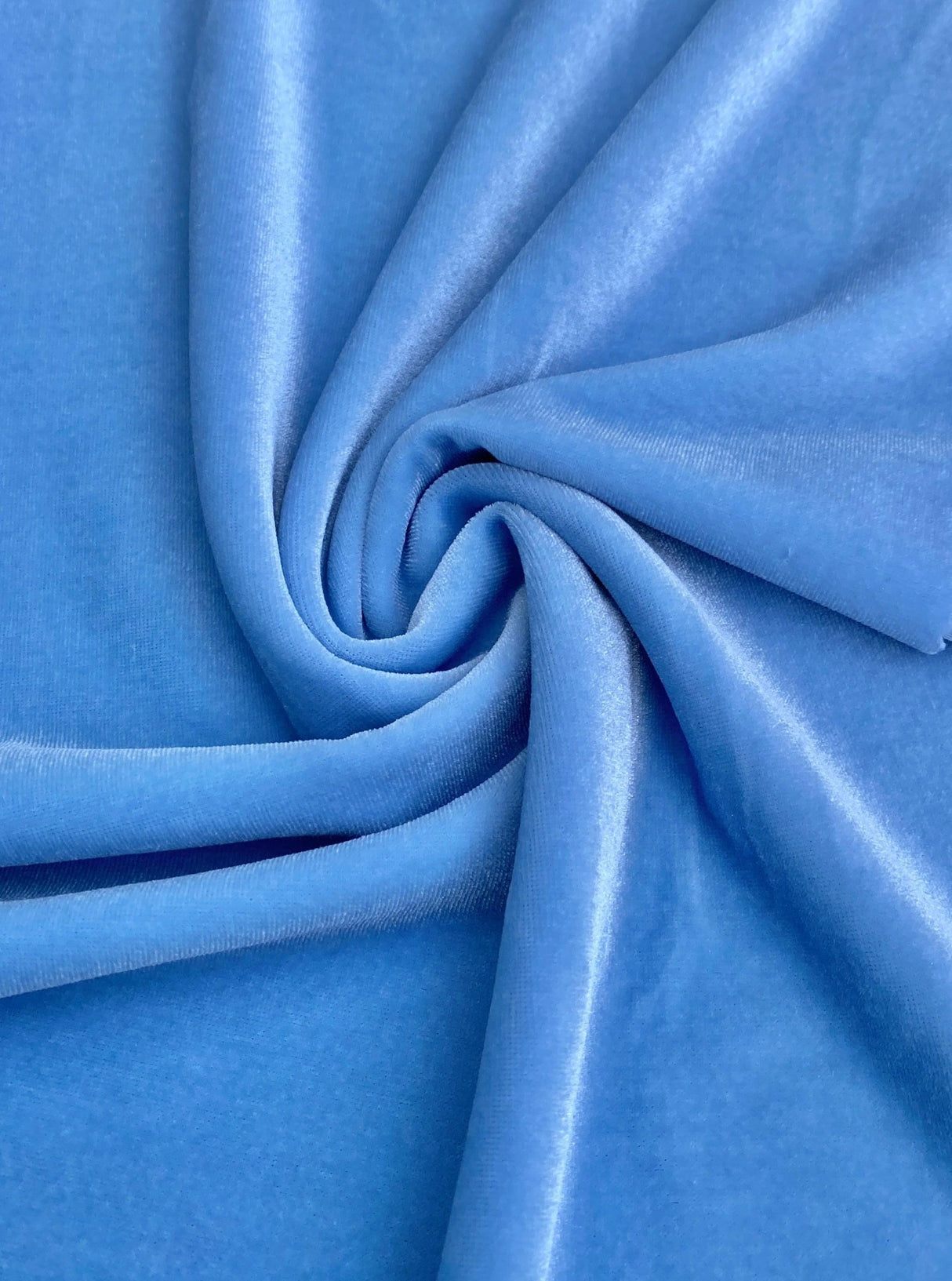 Baby Blue Stretch Velvet