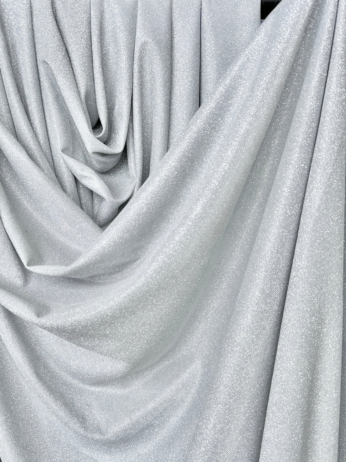 Light Silver Stretch Metallic Lurex