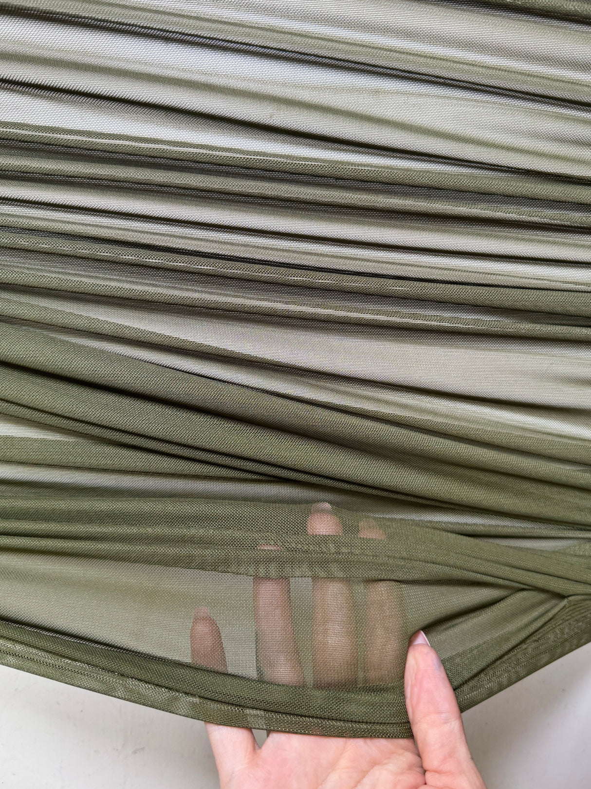 Army Green 4-Way Stretch Power Mesh