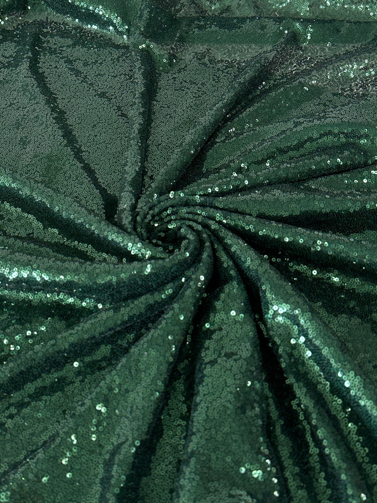 Stretch Sequin on Mesh Hunter Green