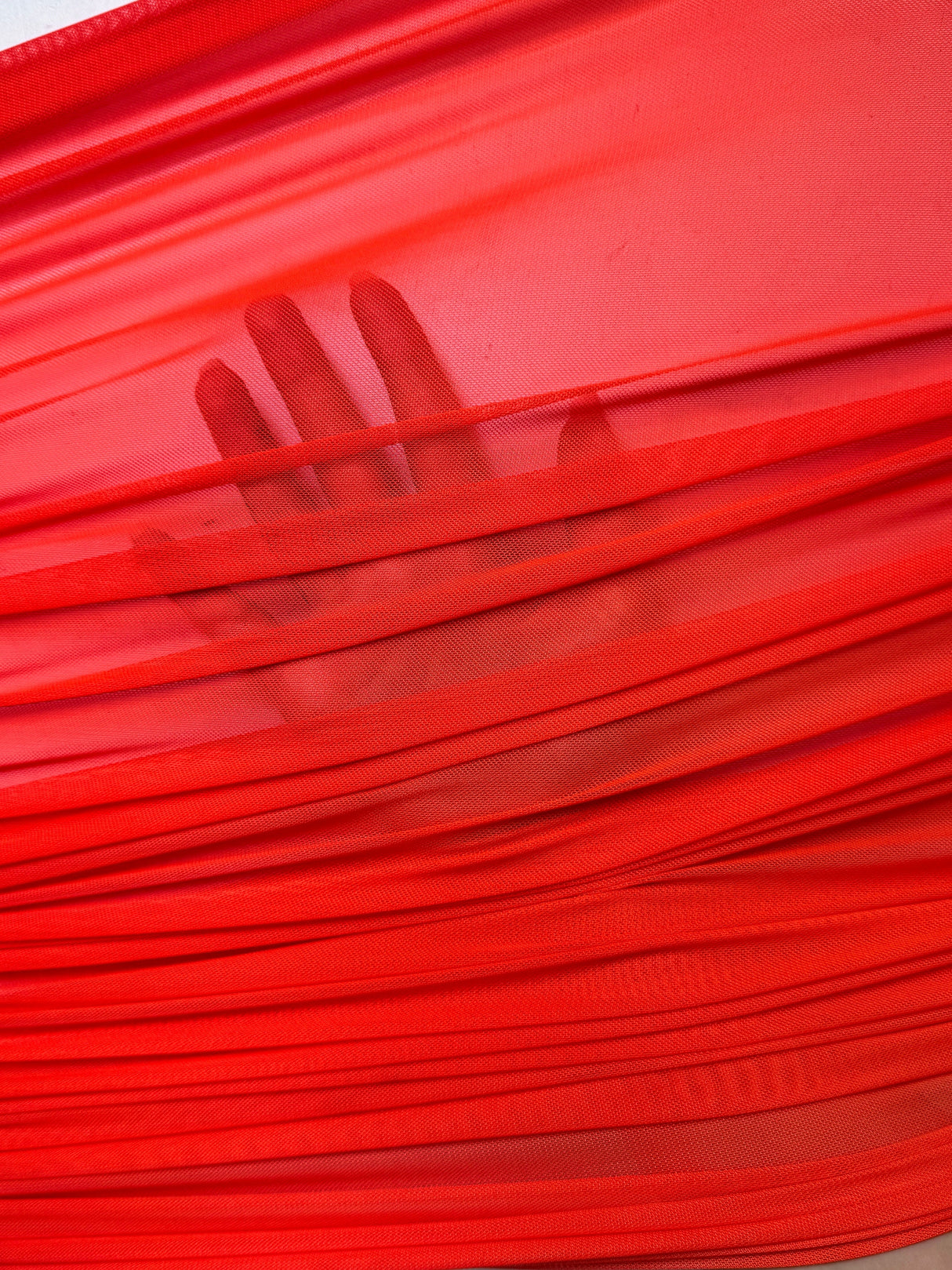 Orange 4 Way Stretch Power Mesh