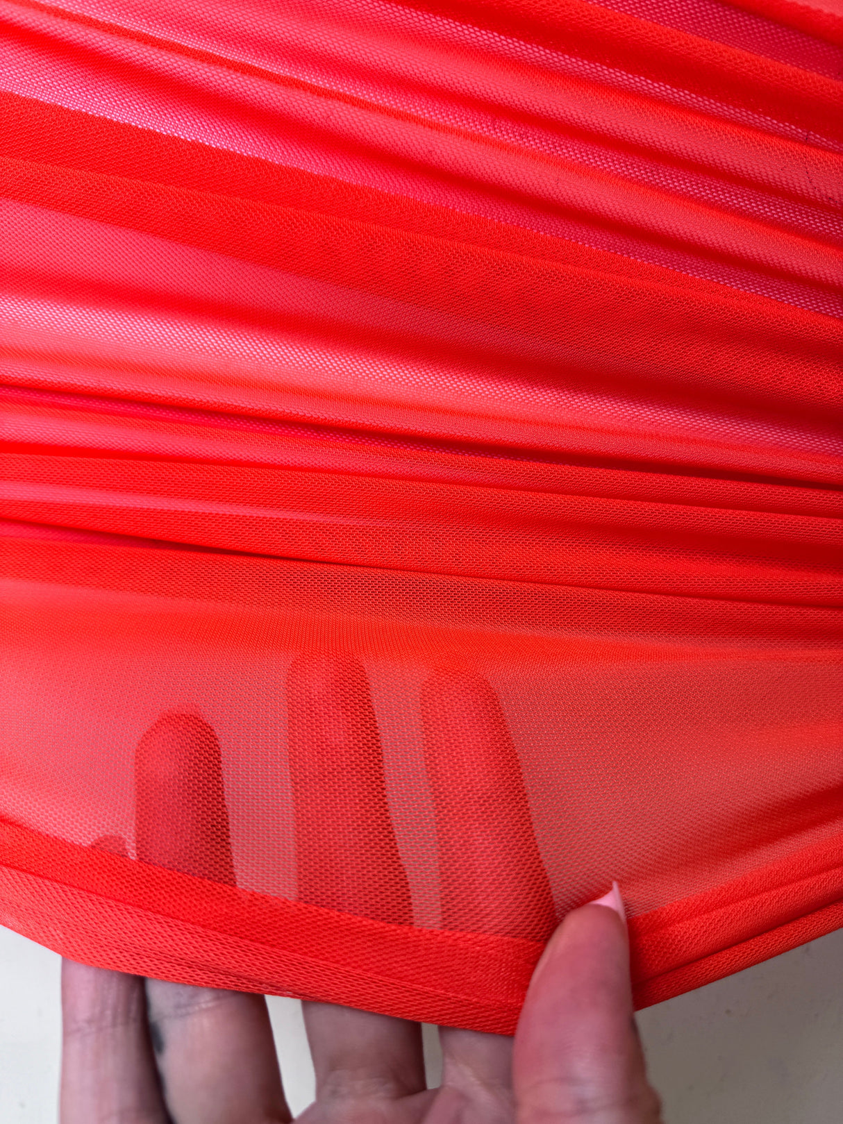 Orange 4 Way Stretch Power Mesh