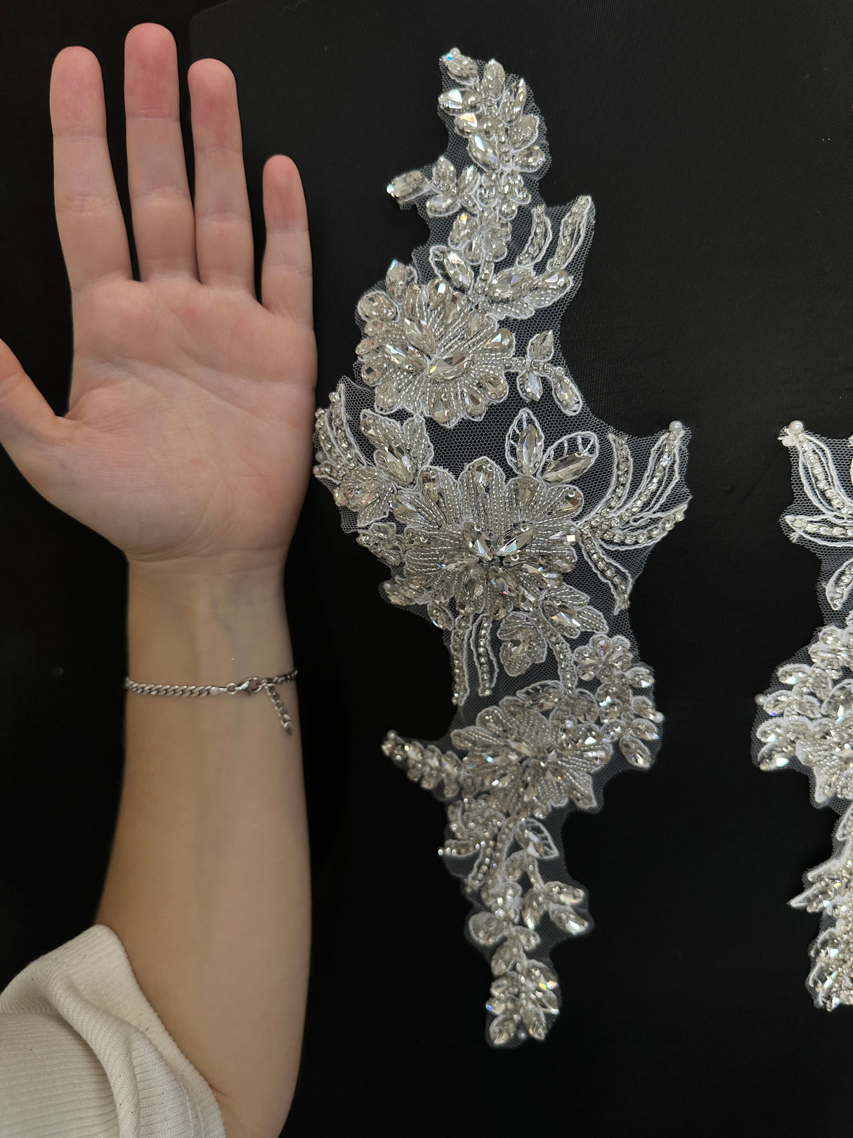 Silver Rhinestone Applique
