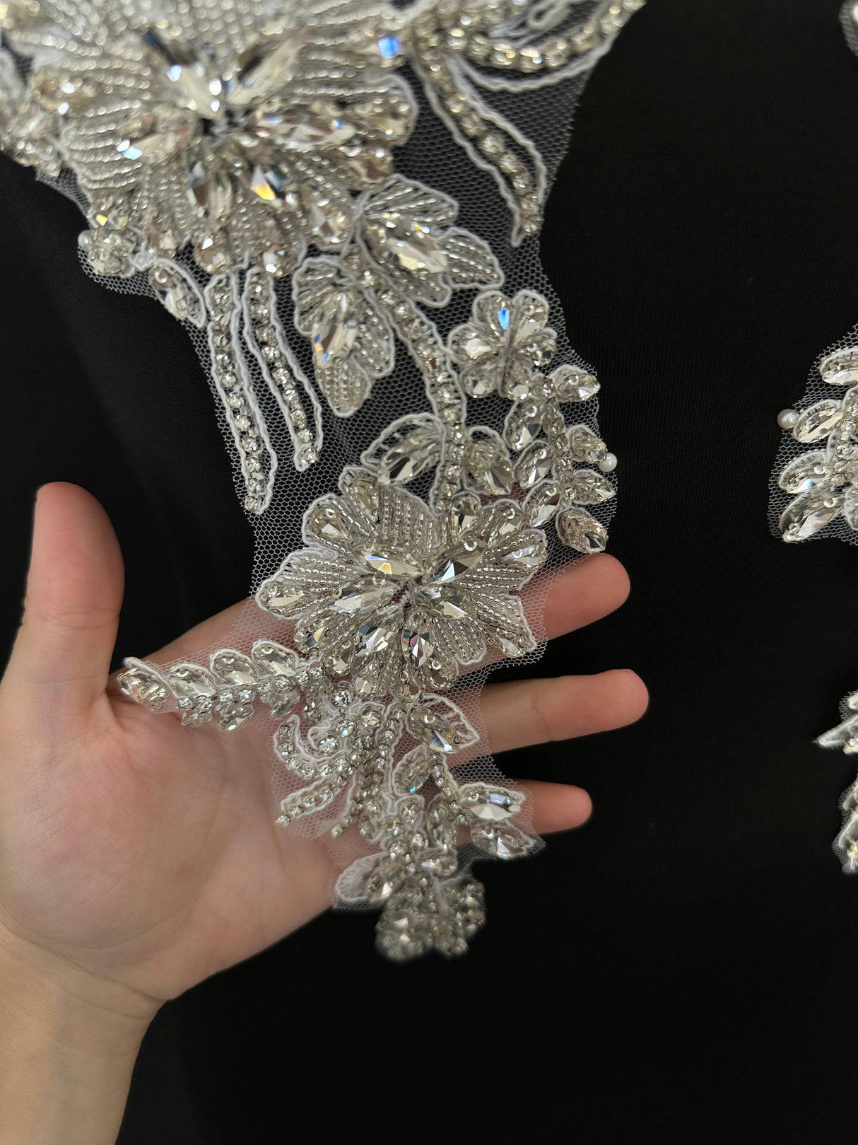 Silver Rhinestone Applique